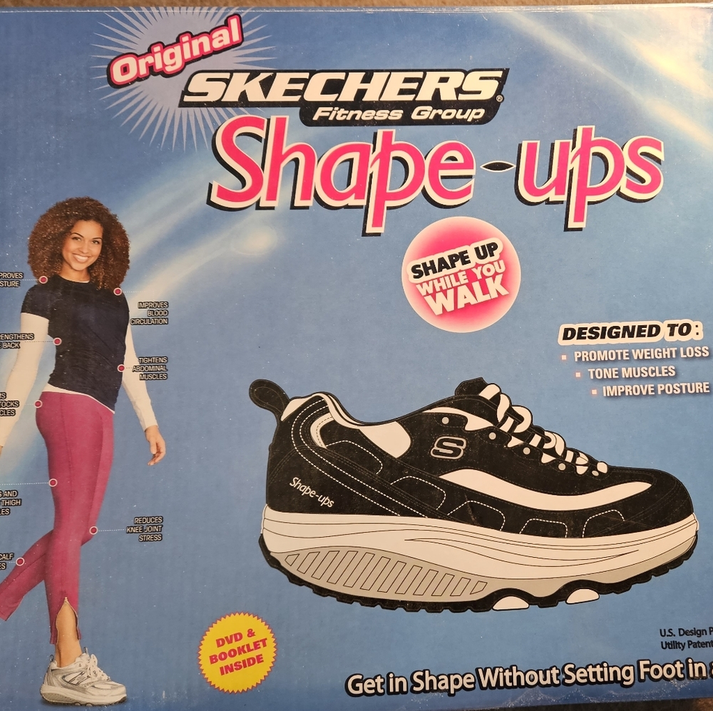 Sketchers Shape Ups, White, Woman's Size 10.